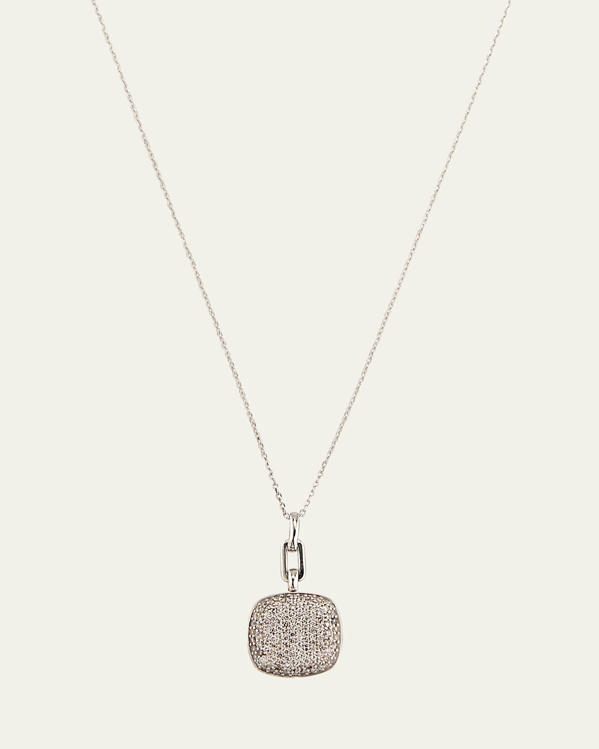 Slim "Rae" Locket Necklace with Salt and Pepper Diamonds