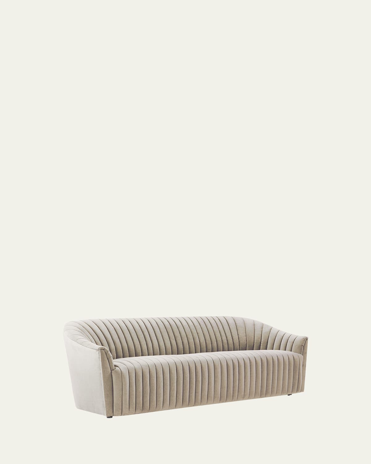 Interlude Home Channel Sofa, 90" In Ecru
