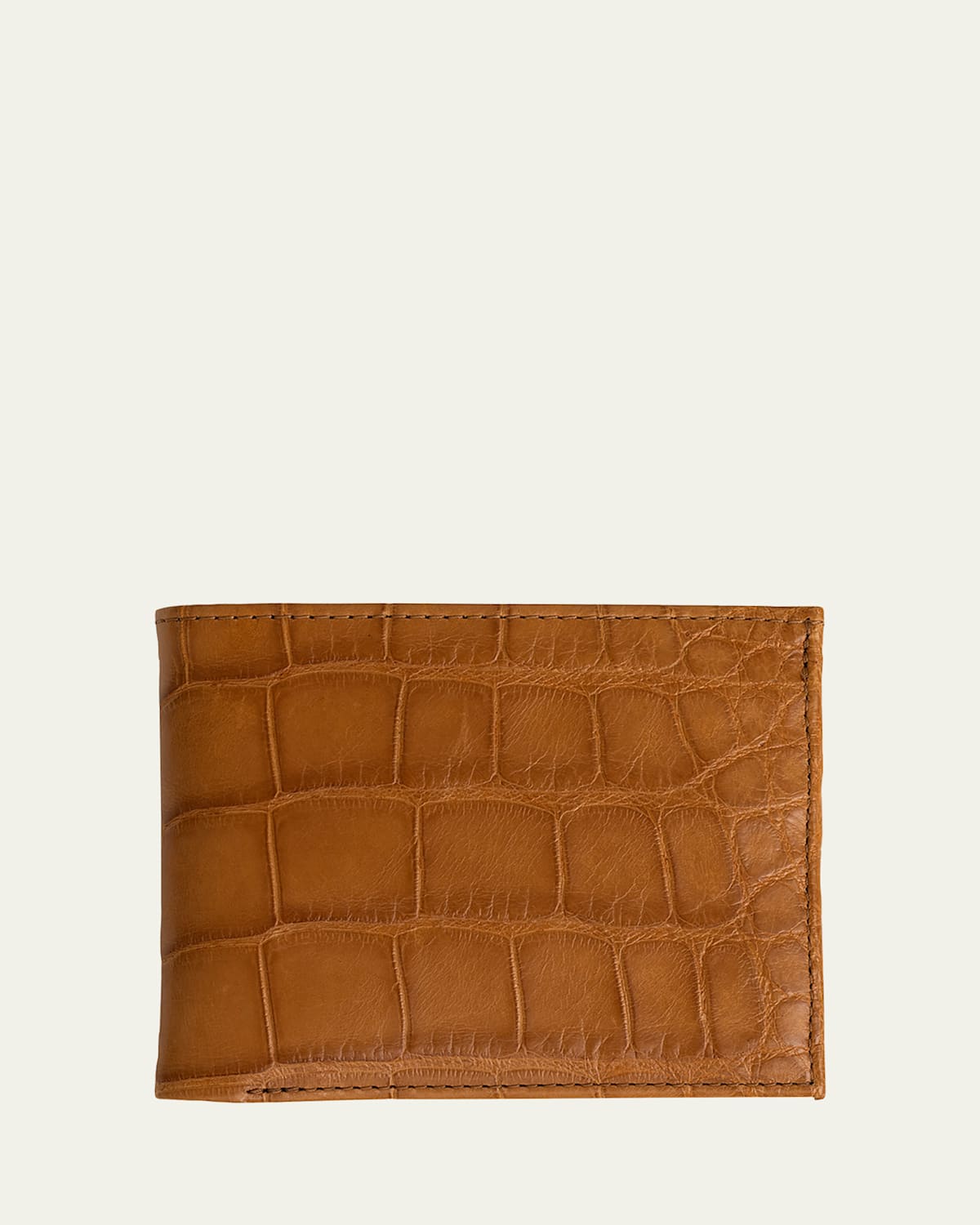Men's Matte Alligator Leather Bifold Coat Wallet
