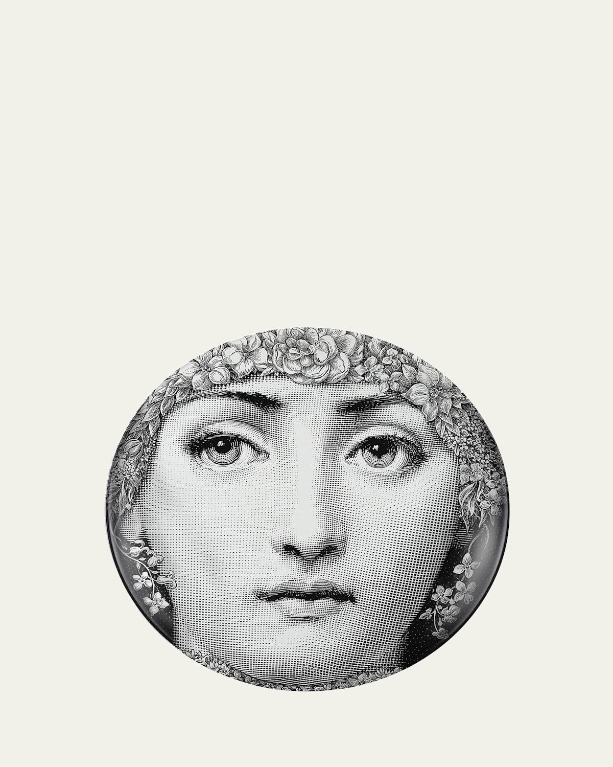 Fornasetti Wall Plate Tema E Variazioni N144 In Black/white