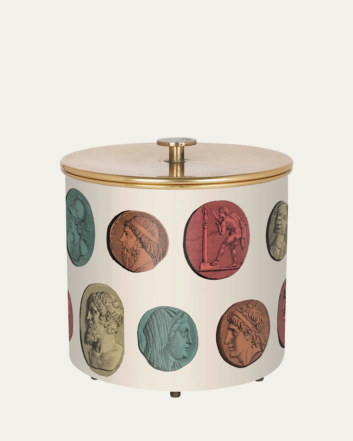 Fornasetti Ice Bucket Cammei In White Multi