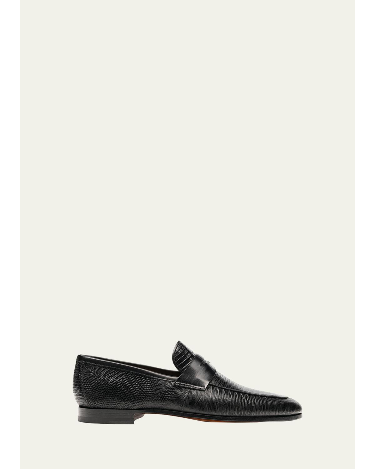 Men's Vincente Lizard Penny Loafers