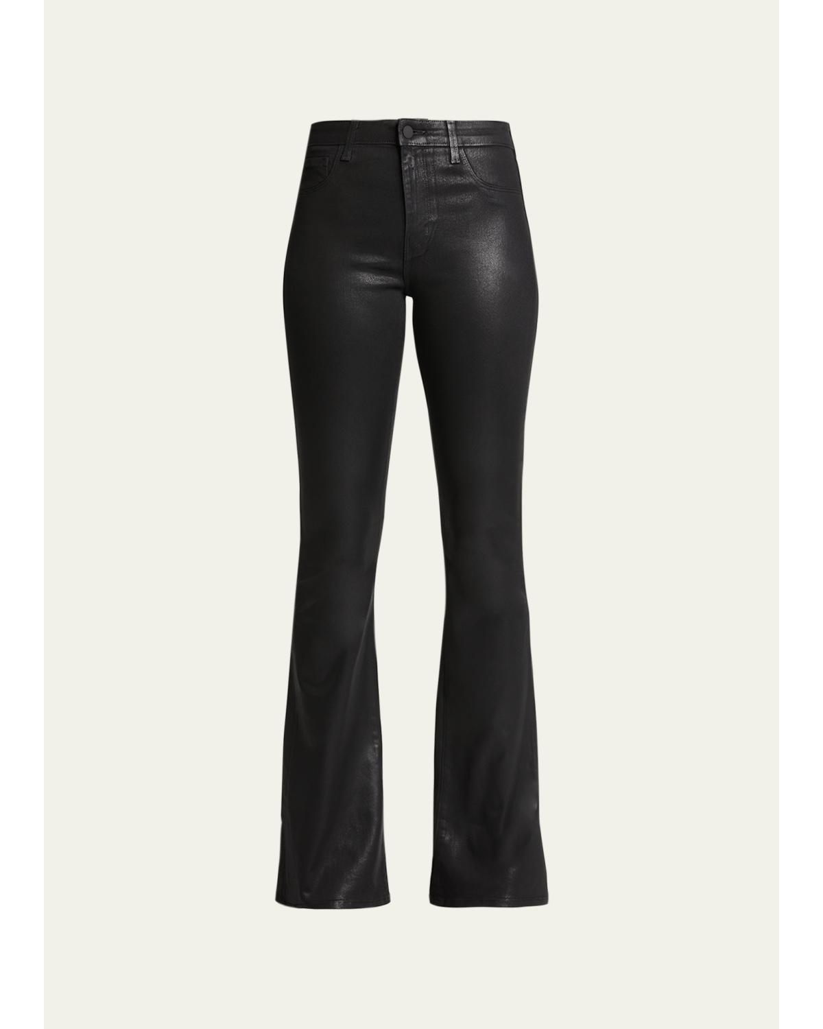 Marty Ultra High-Rise Coated Flare Jeans