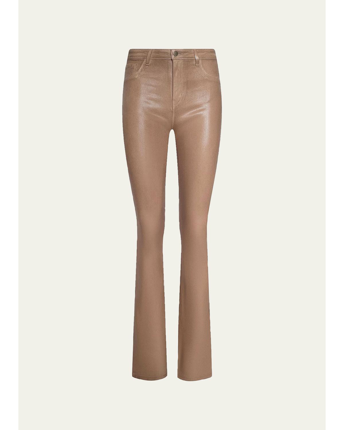 Marty Ultra High-Rise Coated Flare Jeans
