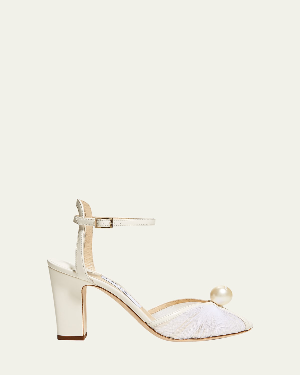 Jimmy Choo Women's Sacaria 85 High Block Heel Sandals In Ivory/white