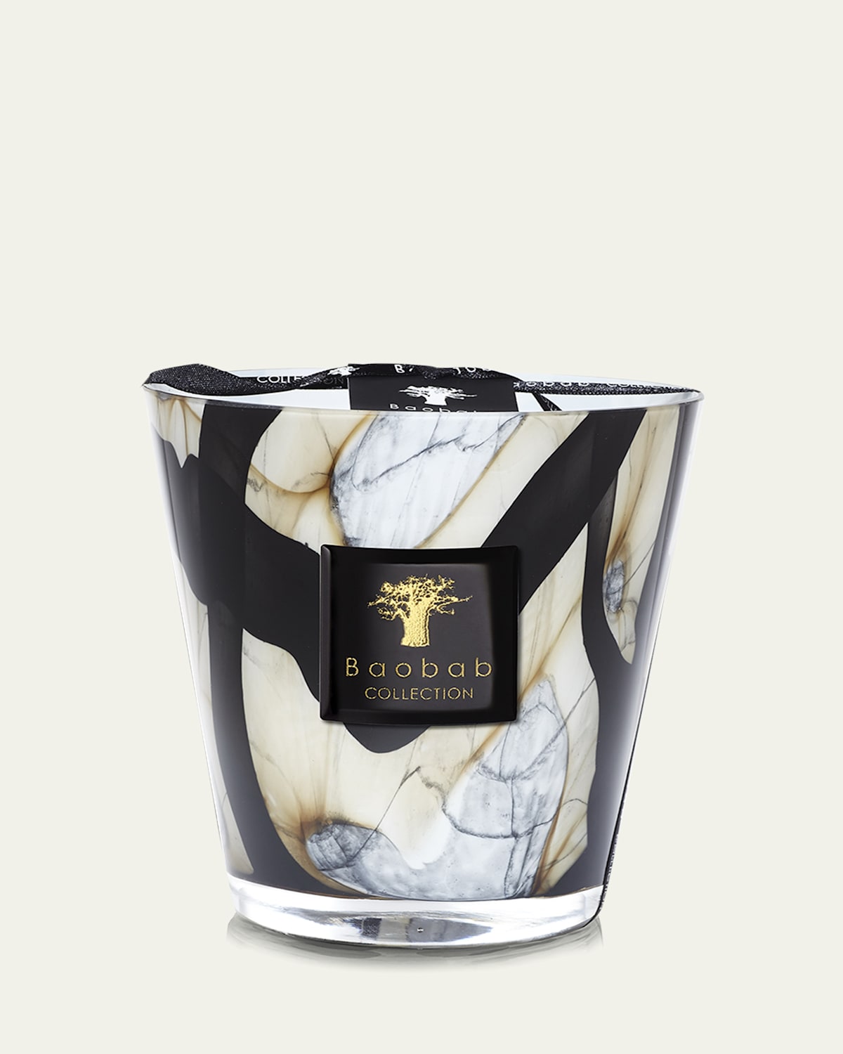 Baobab Collection Max 16 Stones Marble Scented Candle In Blk/wht/beige