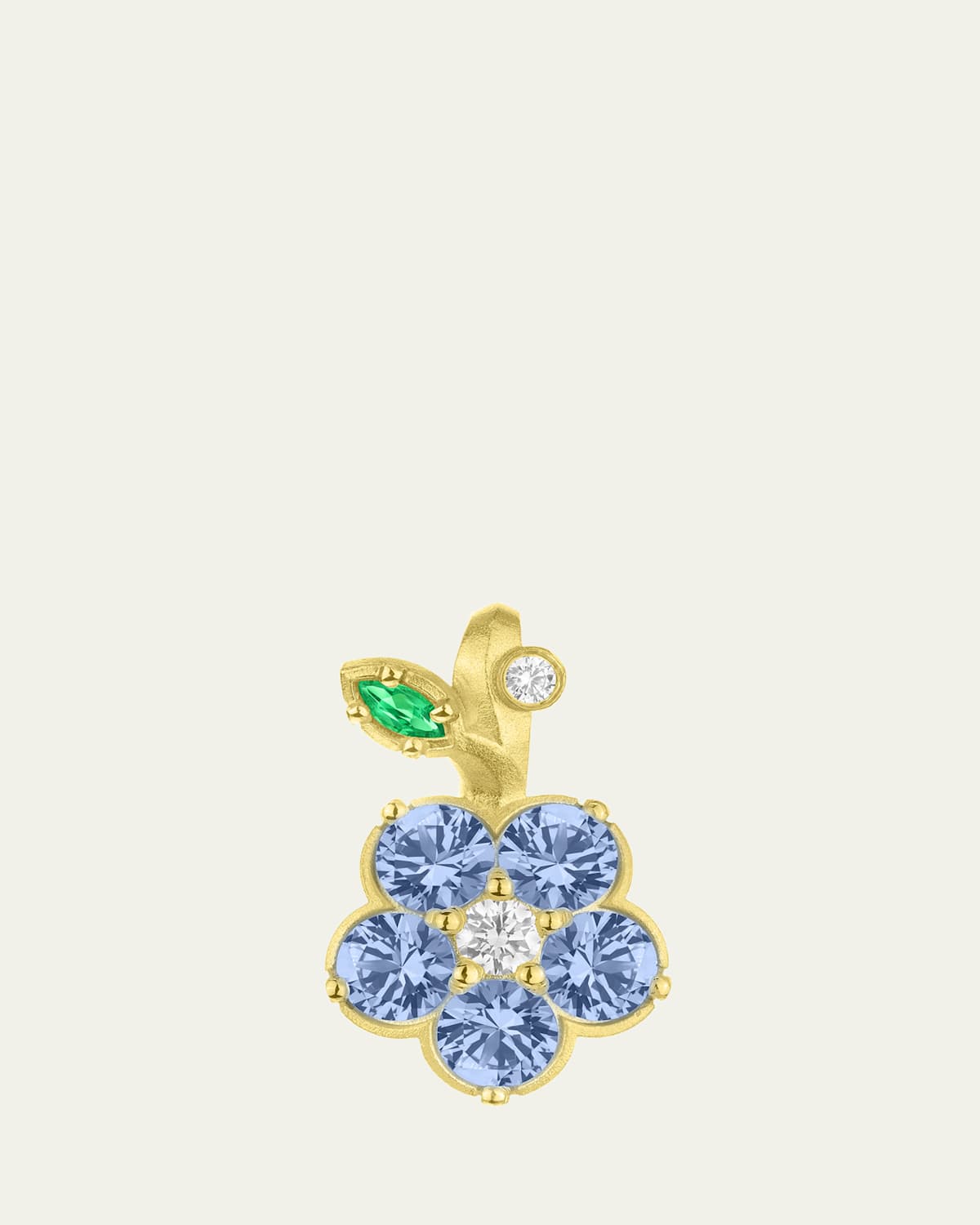 Wild Child Charm with Diamonds, Blue Sapphires and Tsavorite