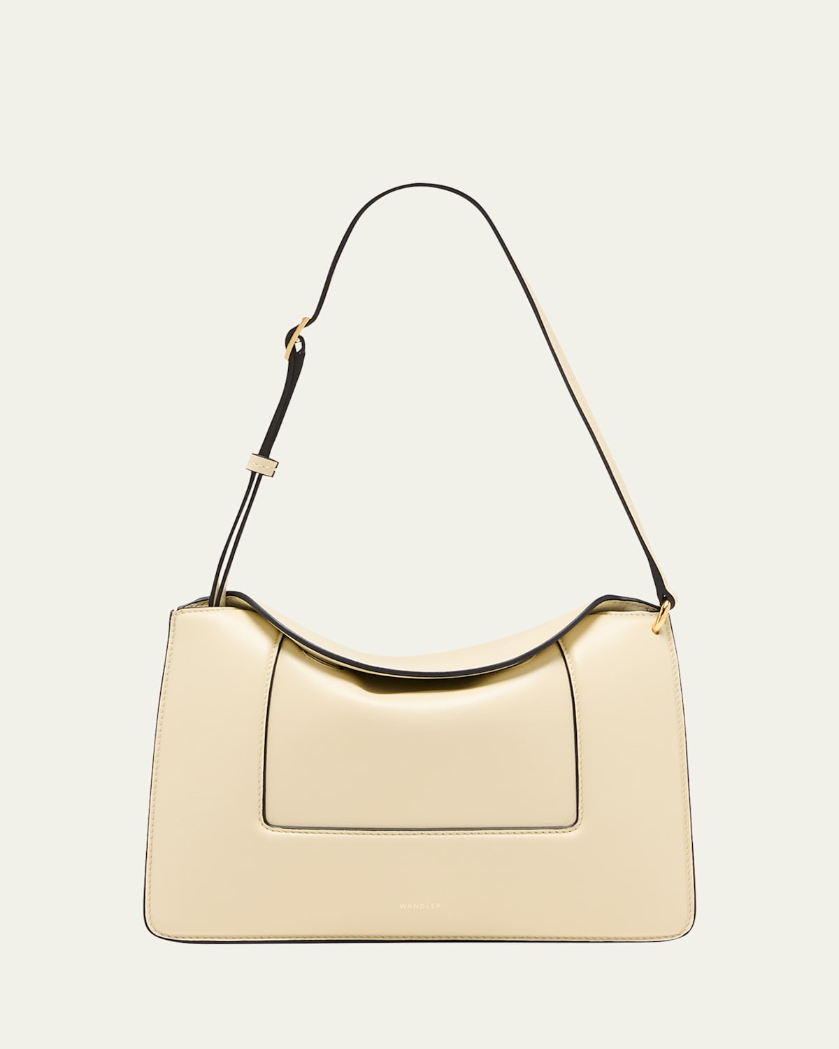 Shop Wandler Penelope Calfskin Shoulder Bag In Shell