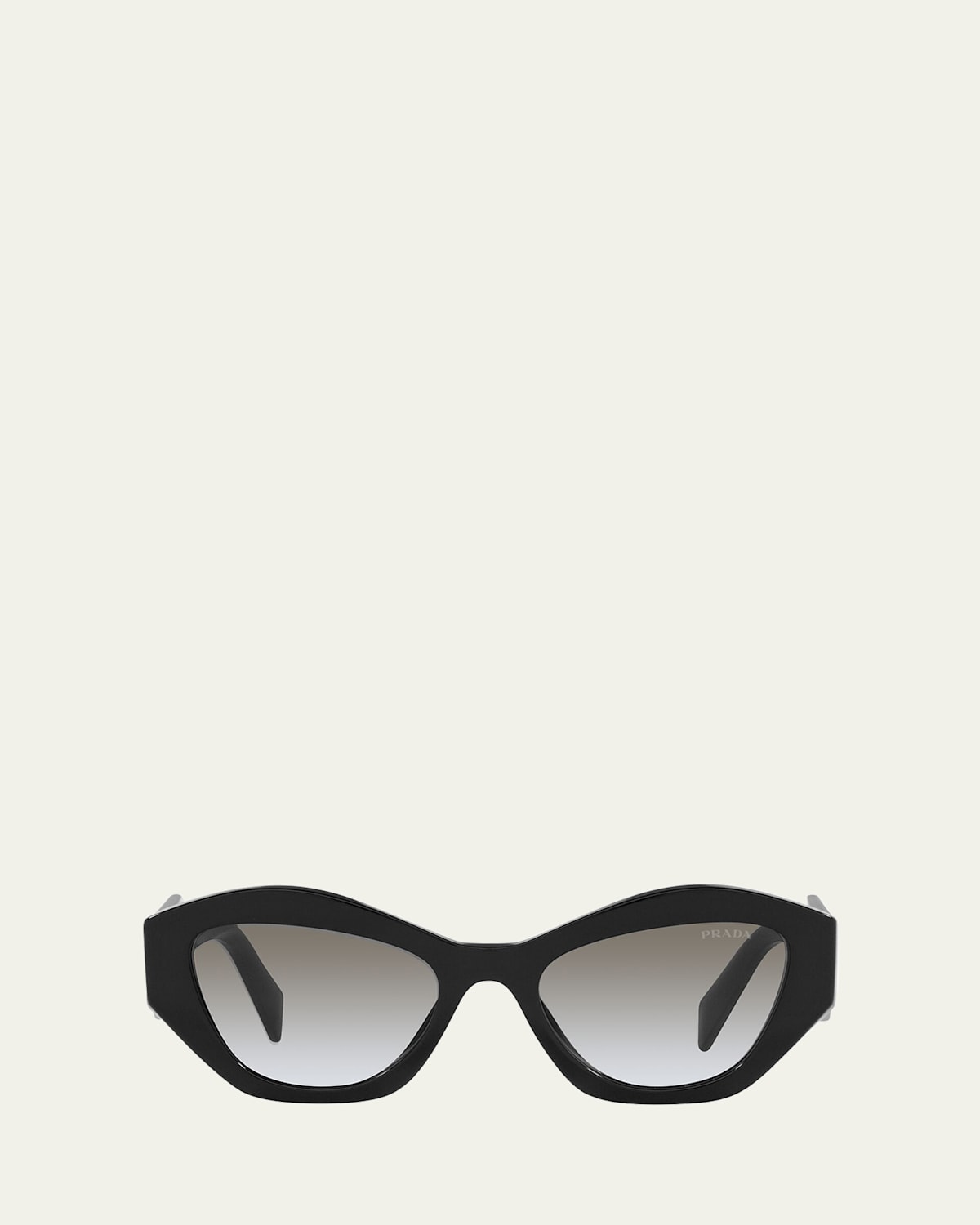Prada 53mm Gradient Irregular Sunglasses In Black,grey