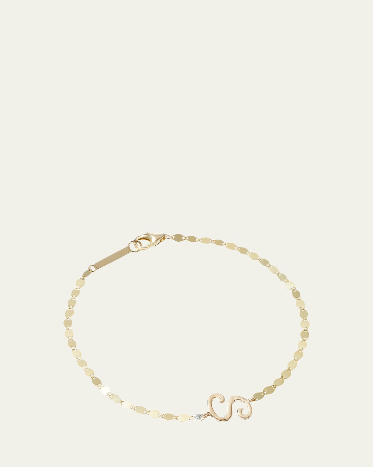 Micro Cursive Initial Bracelet