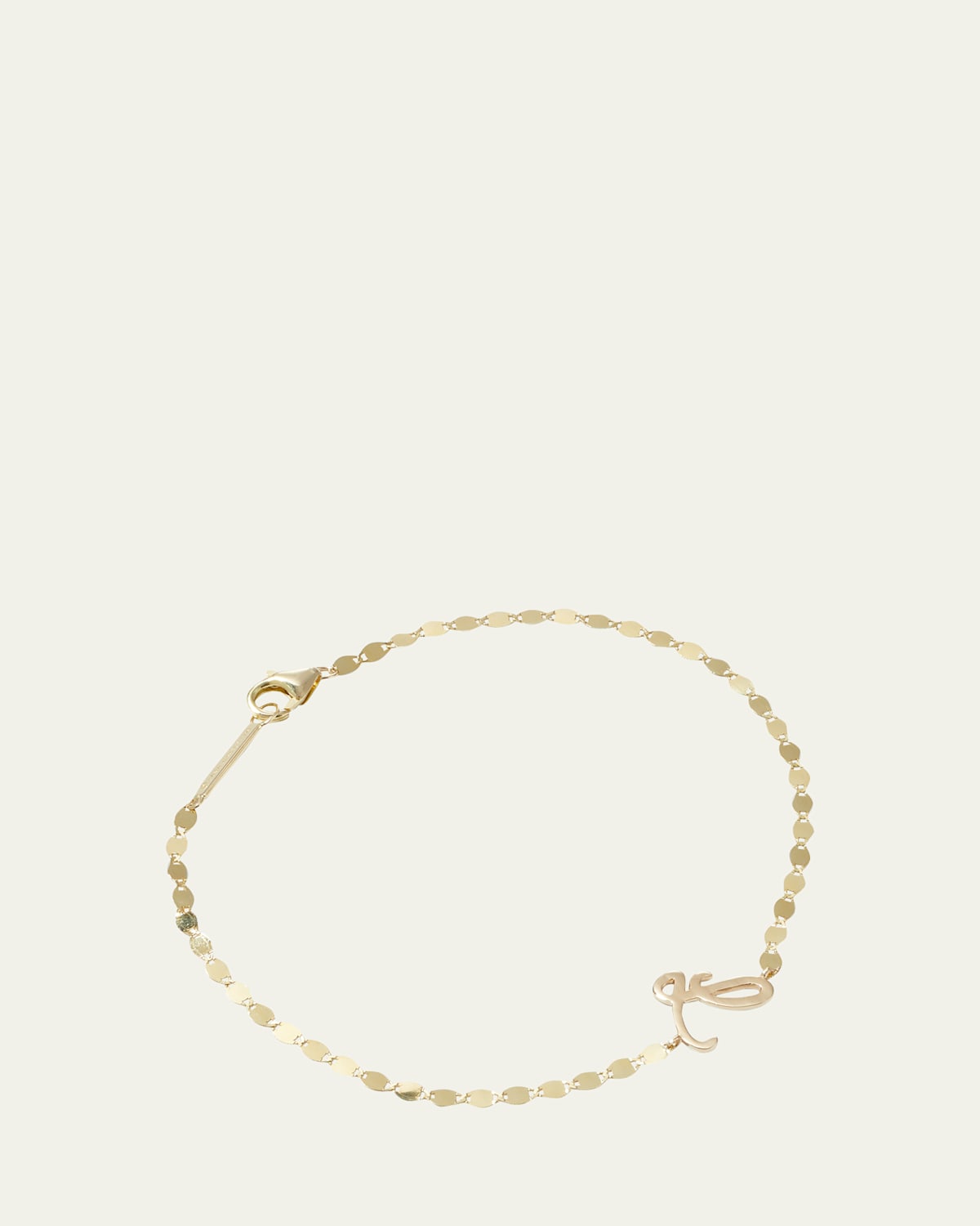 Micro Cursive Initial Bracelet