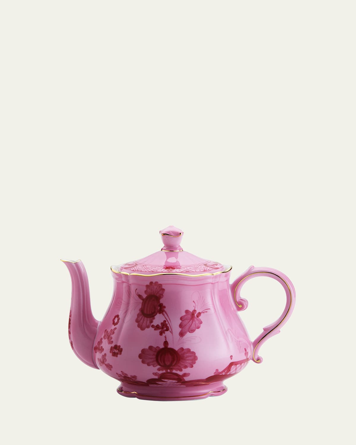 Ginori 1735 Oriente Italiano Teapot With Cover In Pink