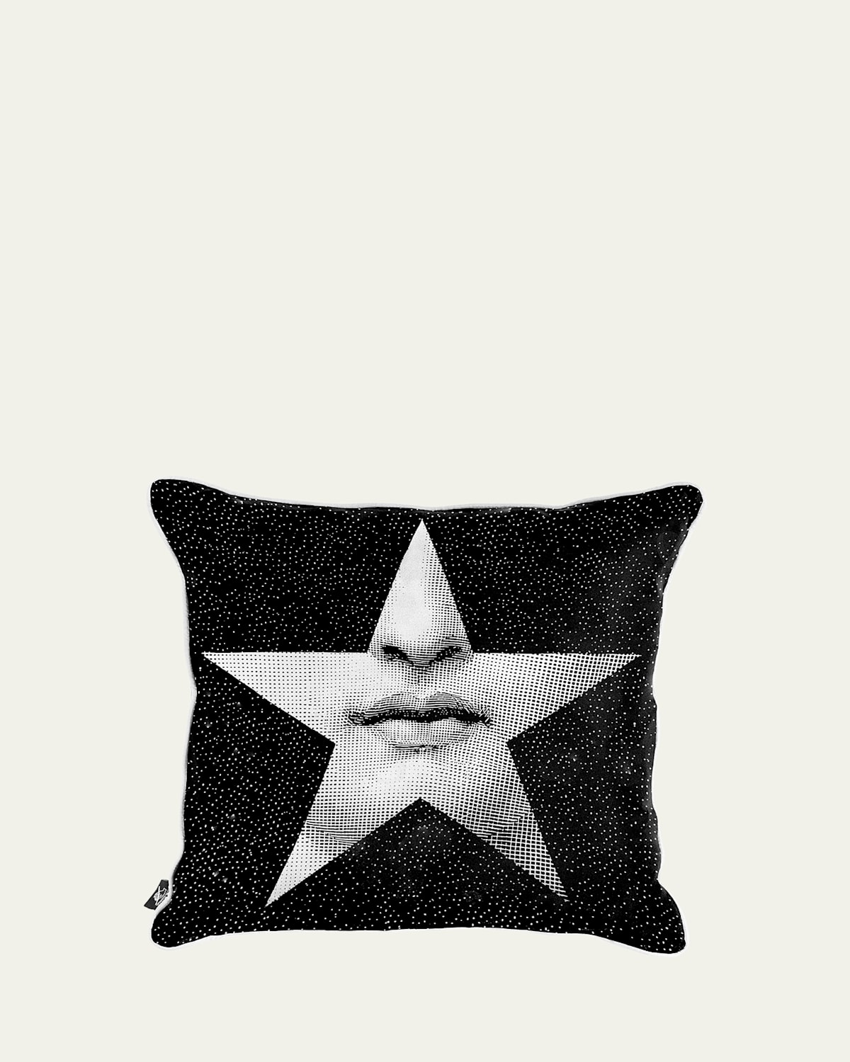 Fornasetti Tema E Variazioni No.399 Woven Cushion 40cm X 40cm In White/black