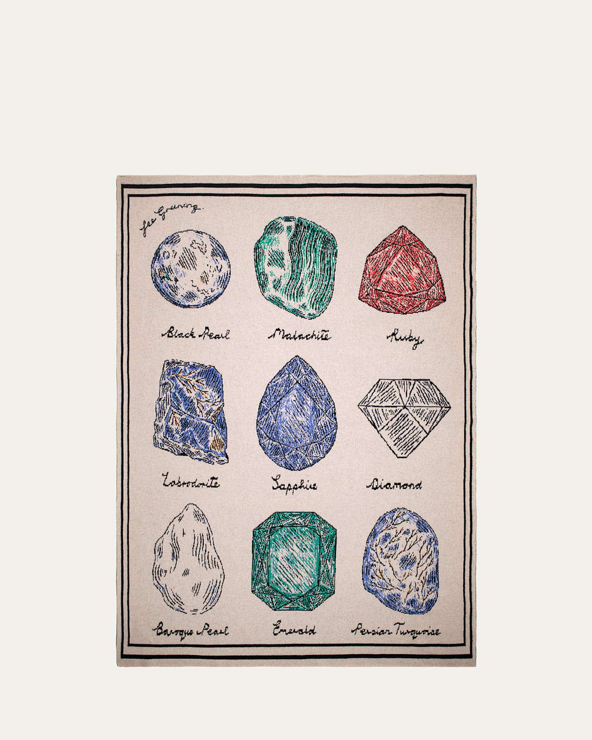 Saved NY Gemstones Throw Blanket, 51" x 71"