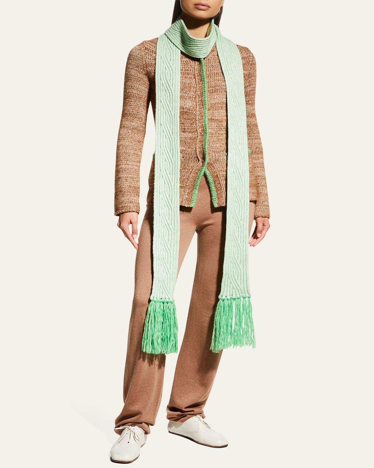 Giorgio Armani Fringe Cashmere-Silk Scarf | Thumbnail 3
