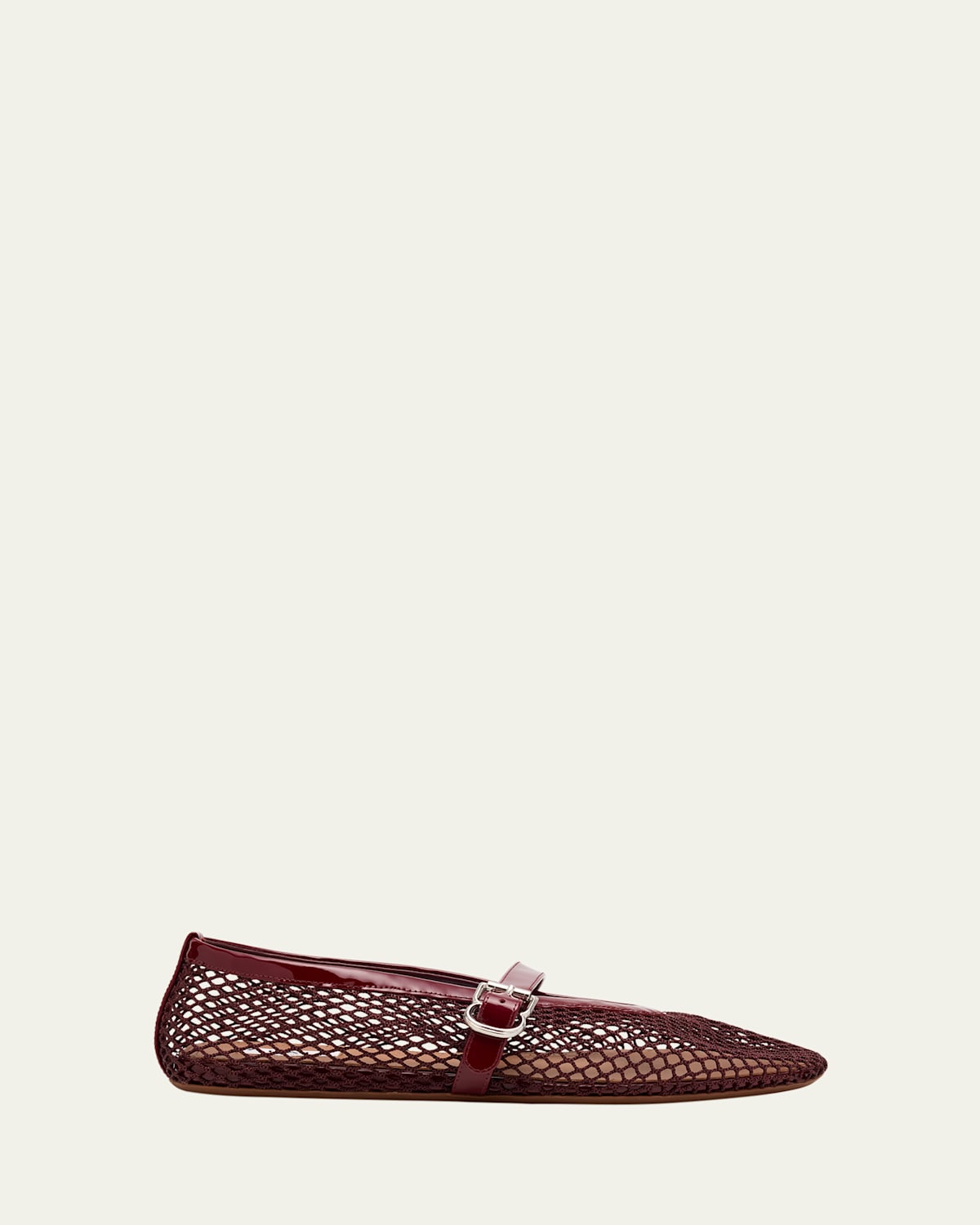 Alaïa Mesh Mary Jane Ballerina Flats