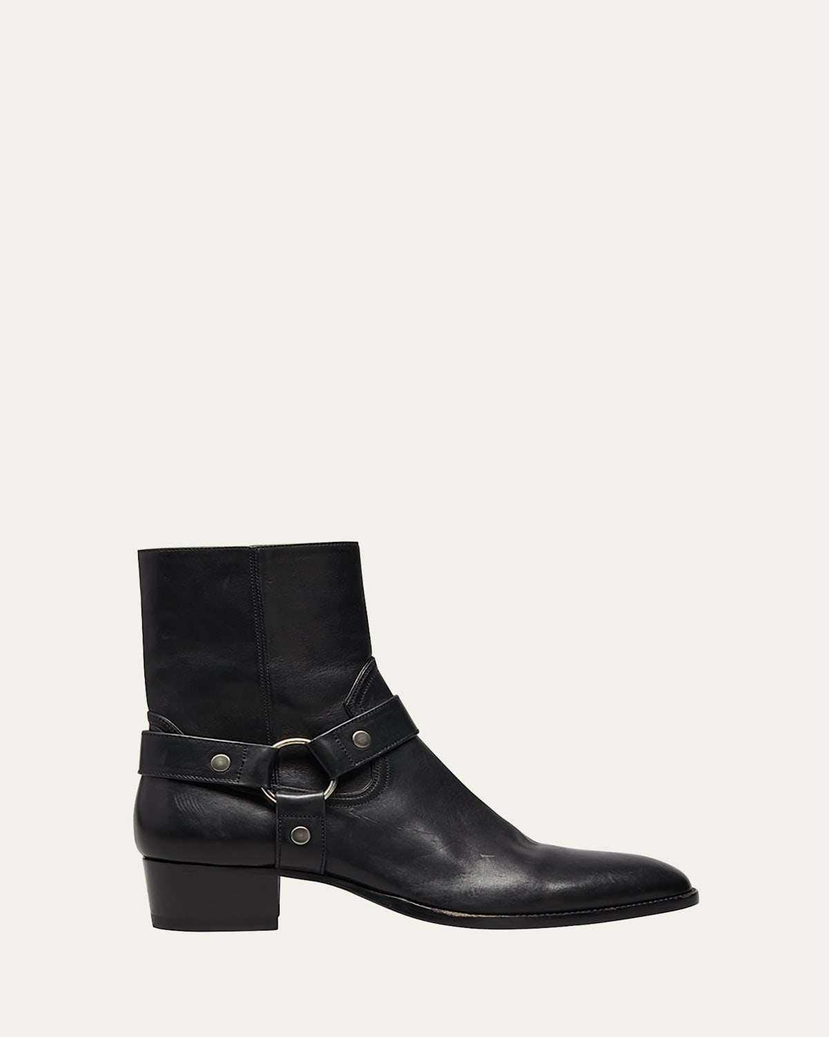 Saint laurent black wyatt harness boots sale