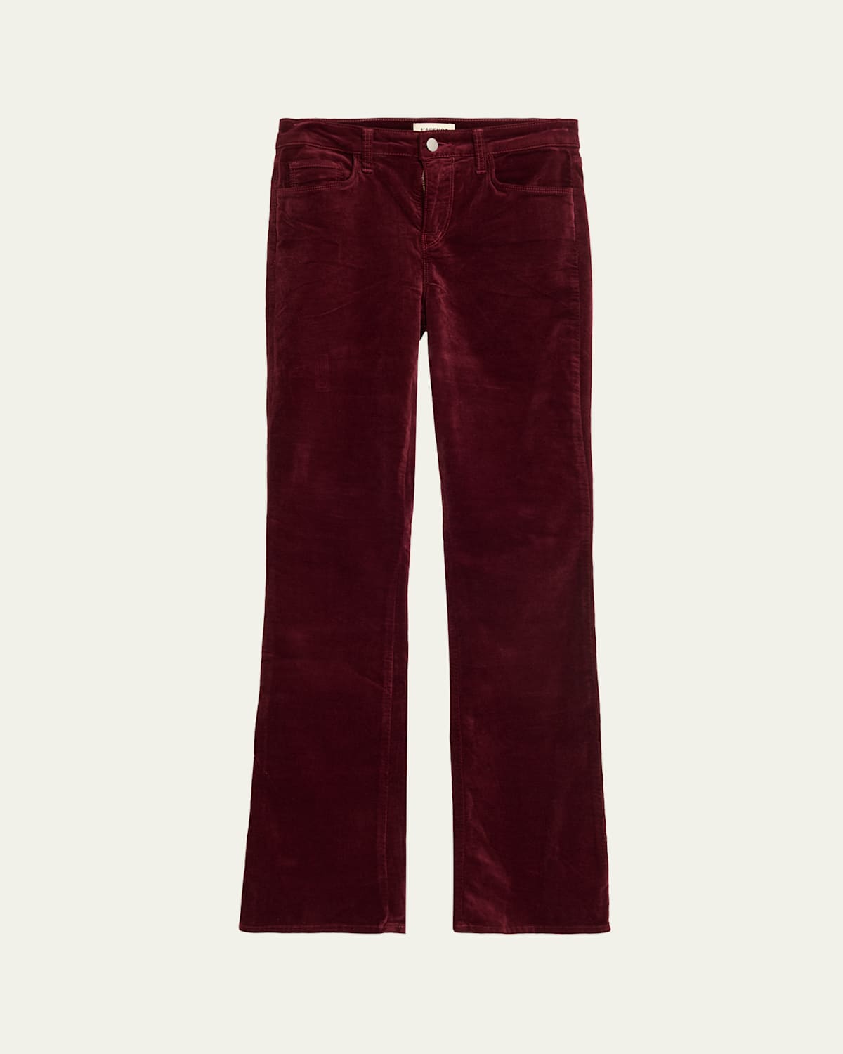 L'agence Stevie High-rise Straight Jeans In Burgundy