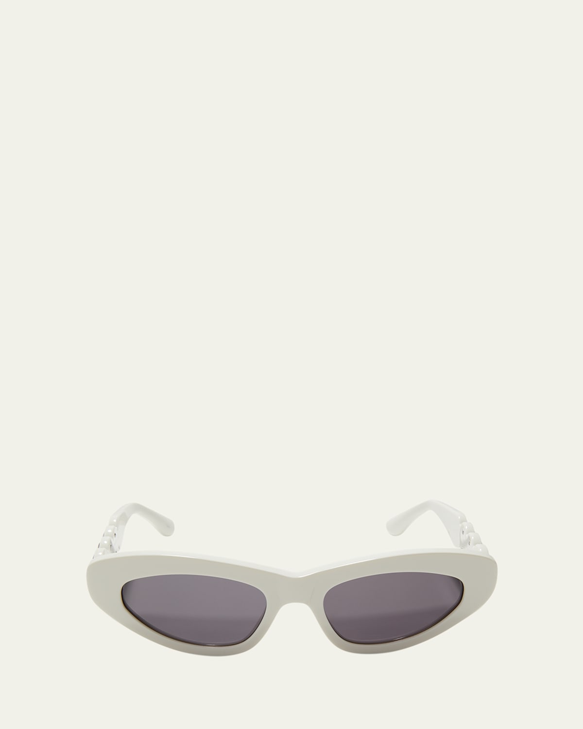 Scallop Stud Metal & Acetate Cat-Eye Sunglasses