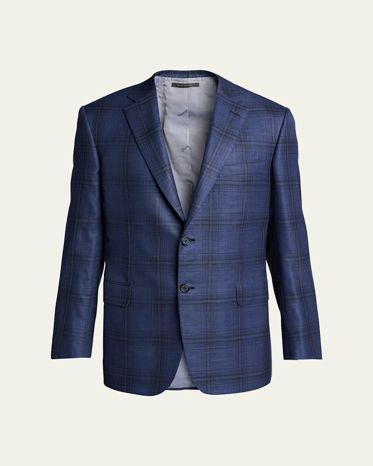 Men's Plaid Wool Sport Jacket