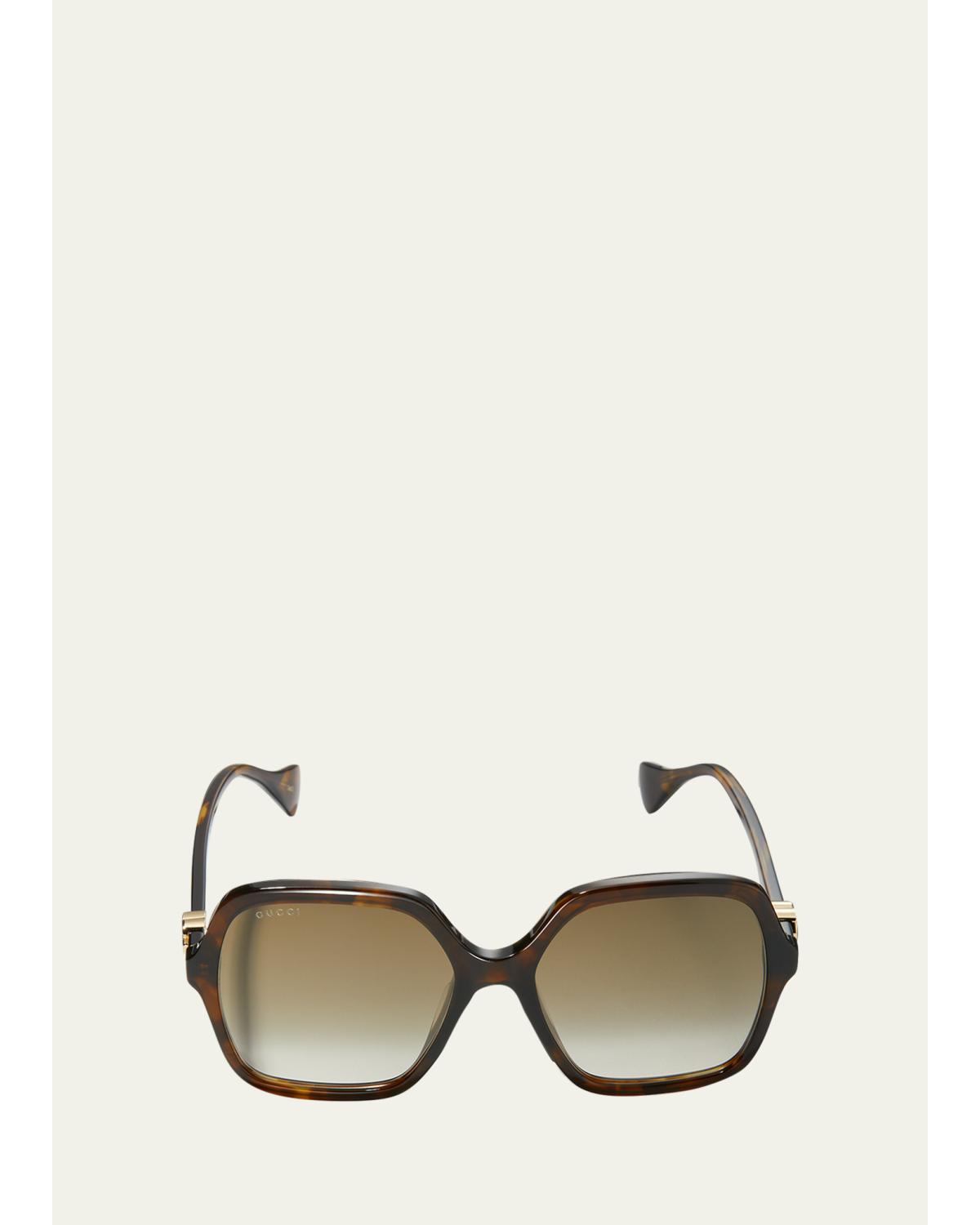 Oversize Rectangle Acetate Sunglasses