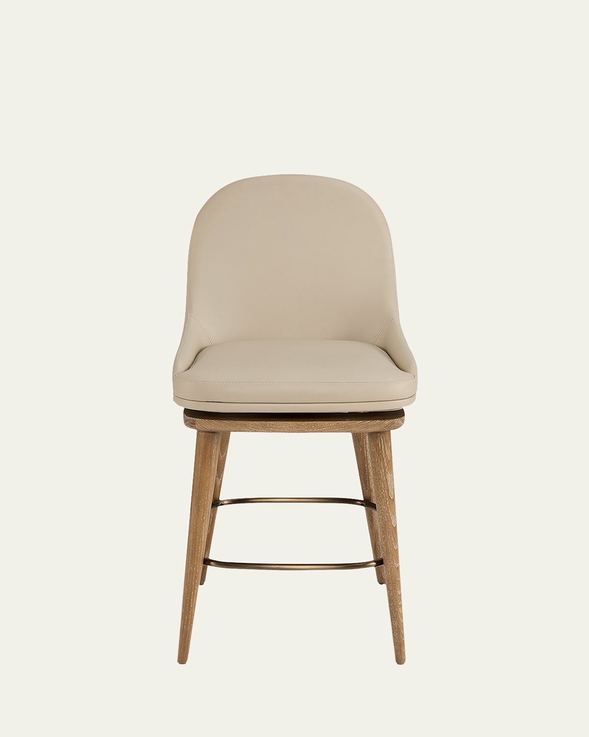 Interlude Home Harper Swivel Counter Stool, 26" In Cream Latte