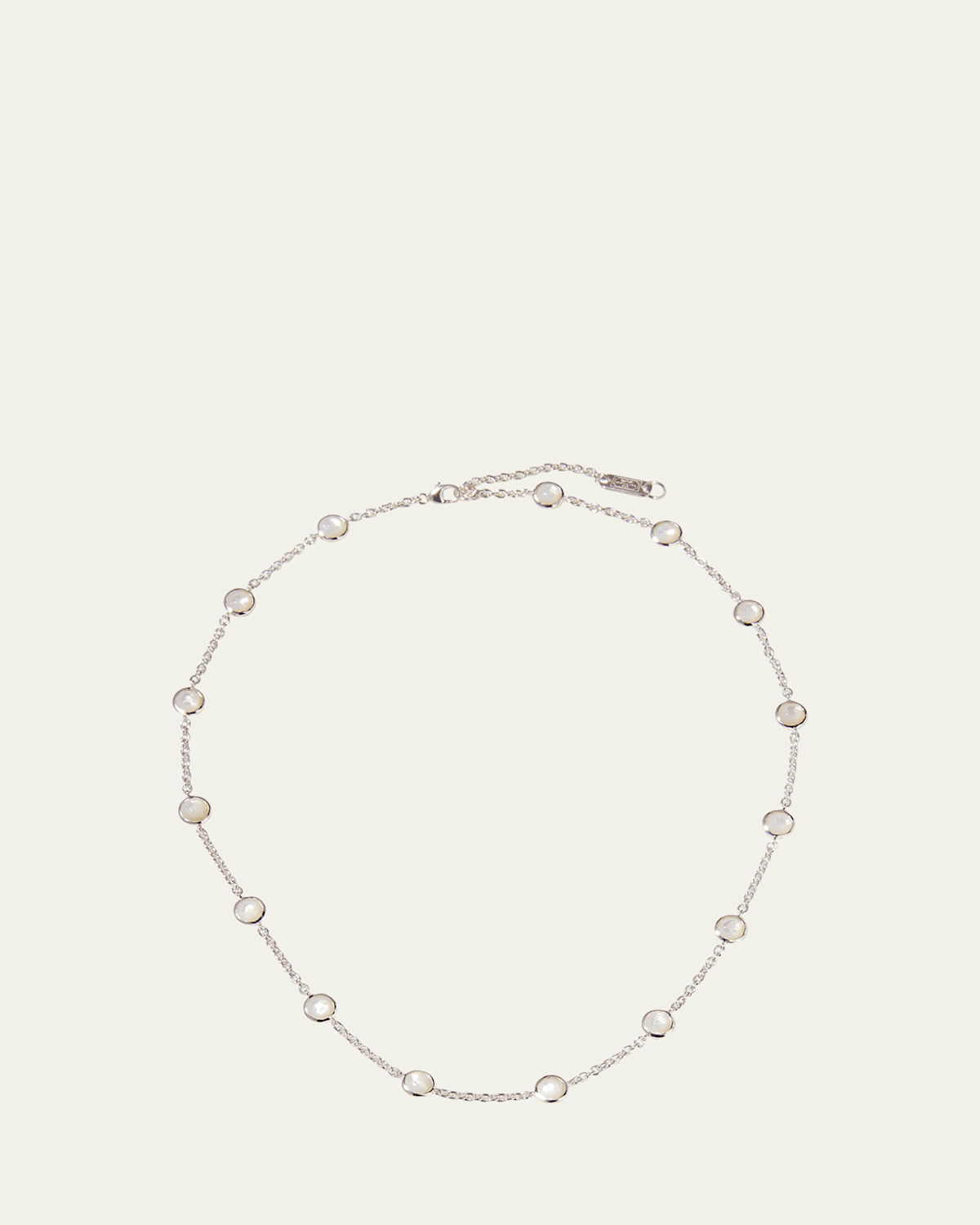 Stone Station Necklace in Sterling Silver