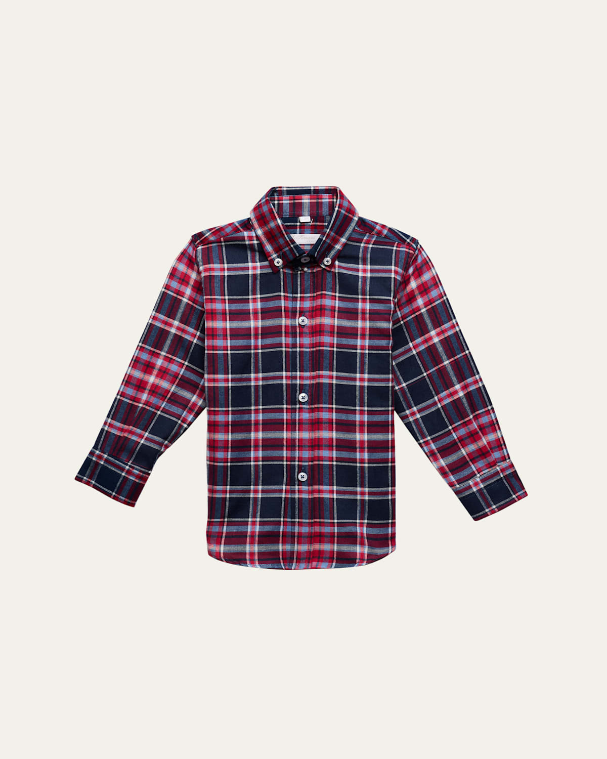 Boy's Cotton Plaid Long-Sleeve Button-Front Shirt, Size 18M-10