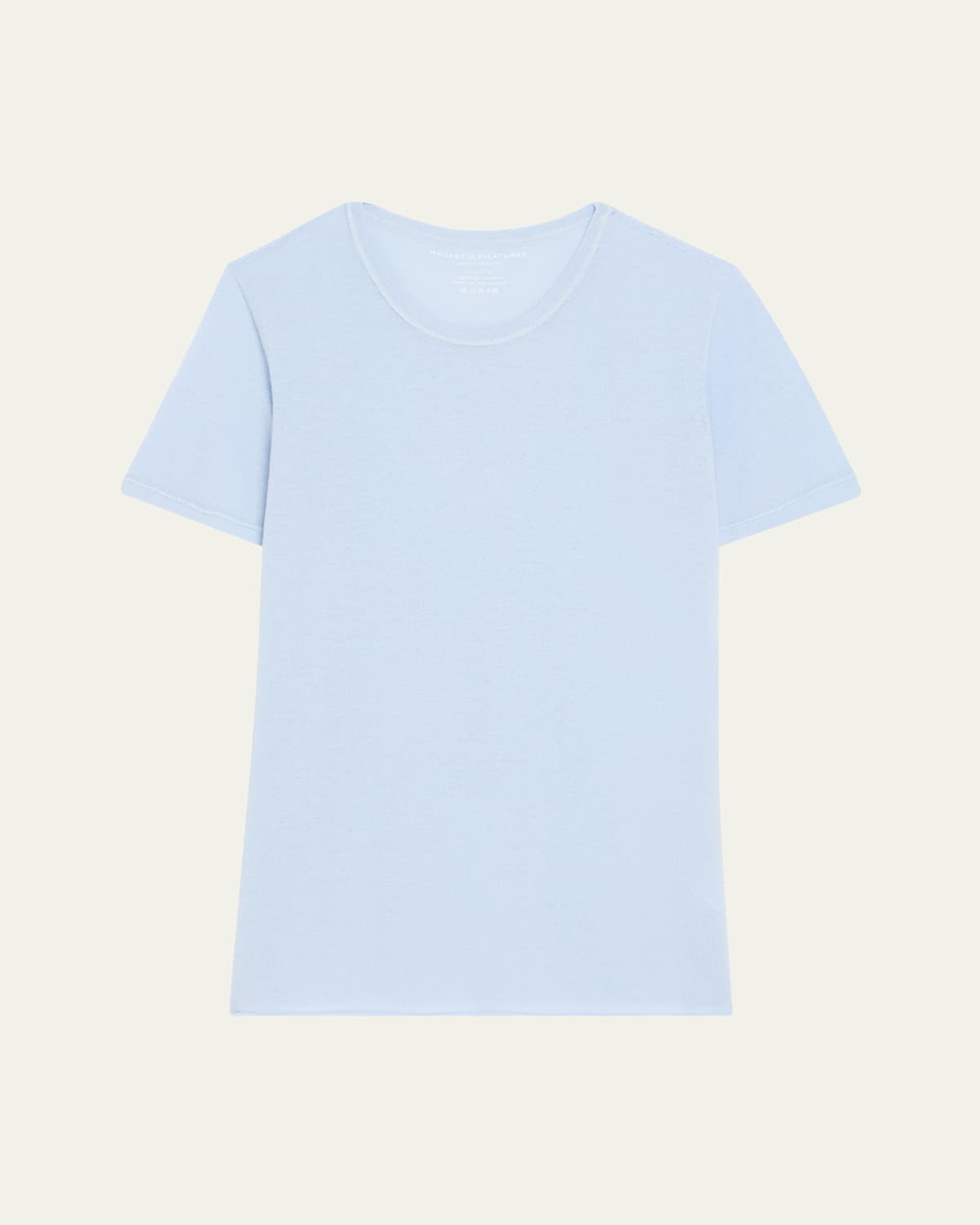 MAJESTIC MACHINE WASHABLE CASHMERE CREWNECK TOP 