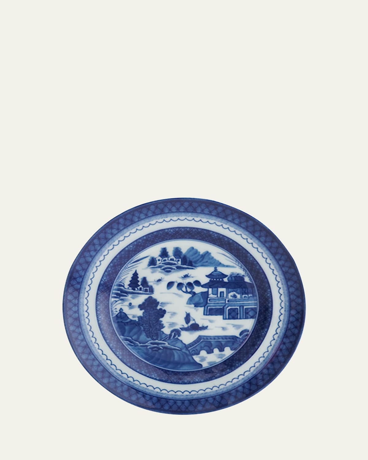 Mottahedeh Blule Canton Porcelain Rim Soup Bowl In Blue