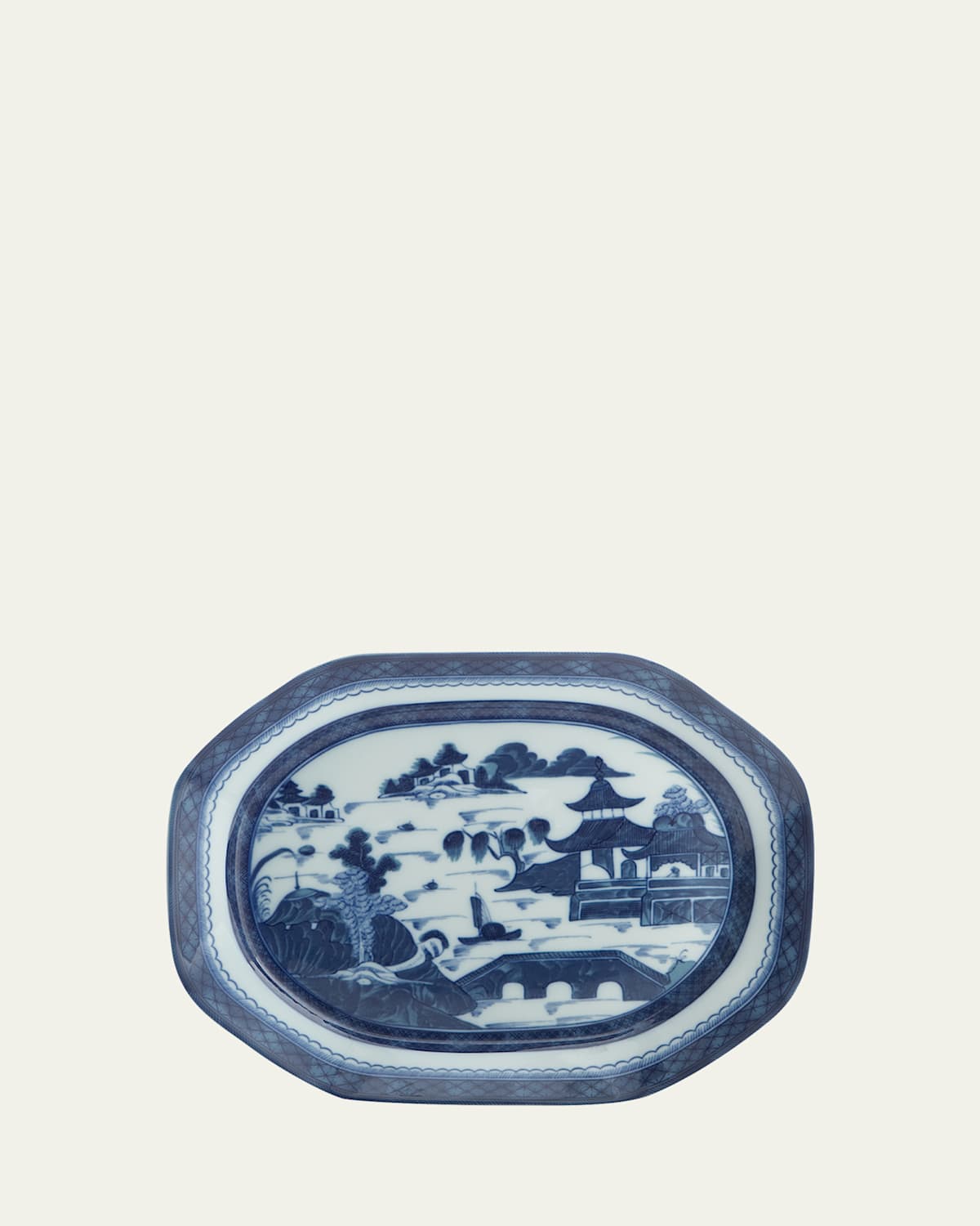 Mottahedeh Blue Lace Small Porcelain Canton Platter