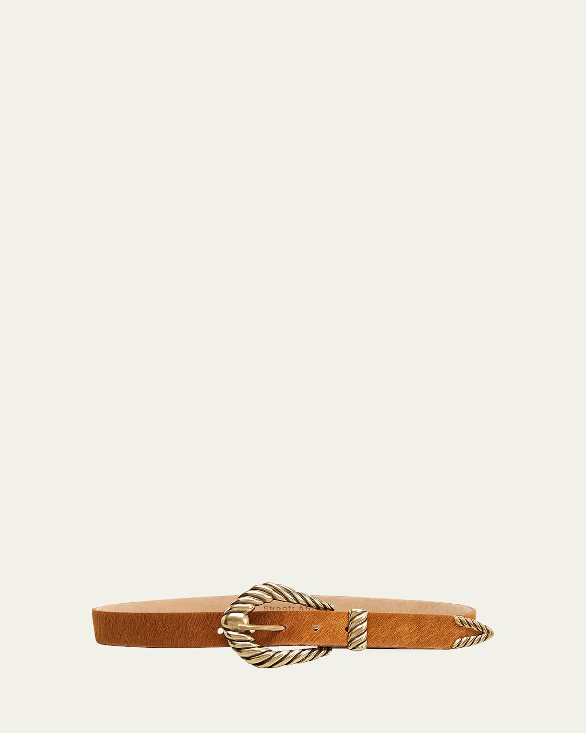 Calf Hair Buckle Belt