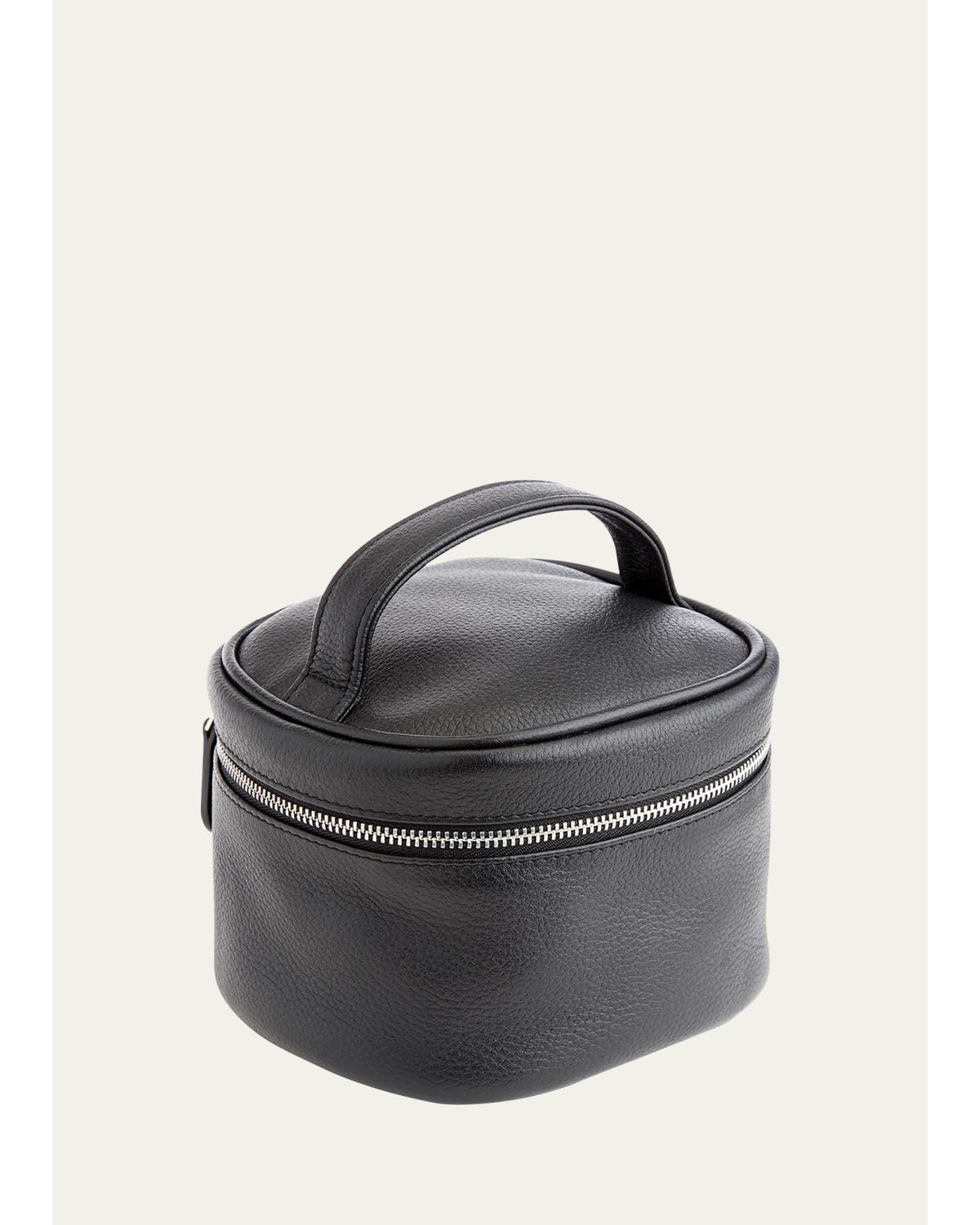 Personalized Leather Compact Cosmetic Bag