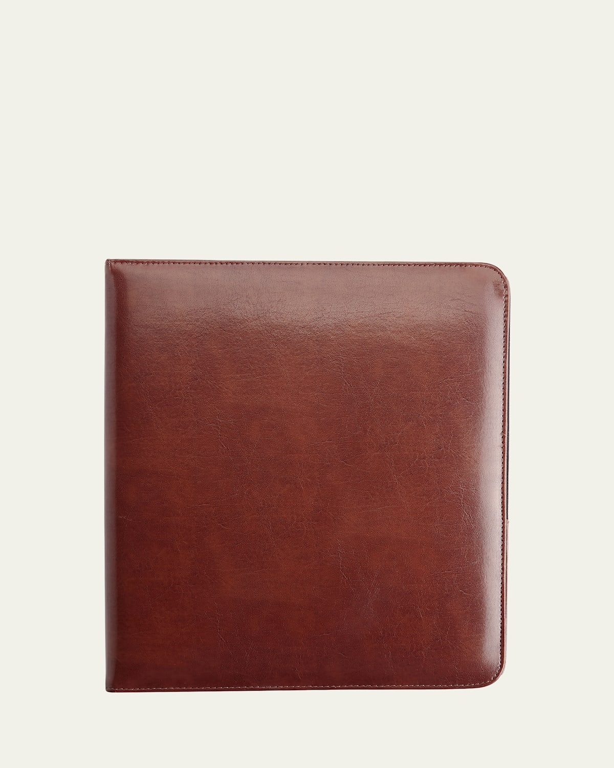 Royce New York Personalized Leather 1" Ring Binder In Cognac