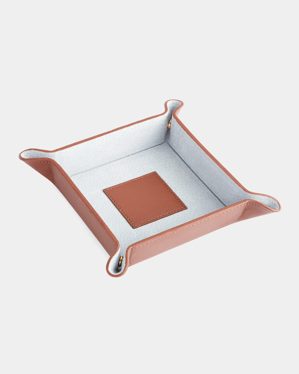 Royce New York Personalized Suede & Leather Catchall Valet Tray In Pink