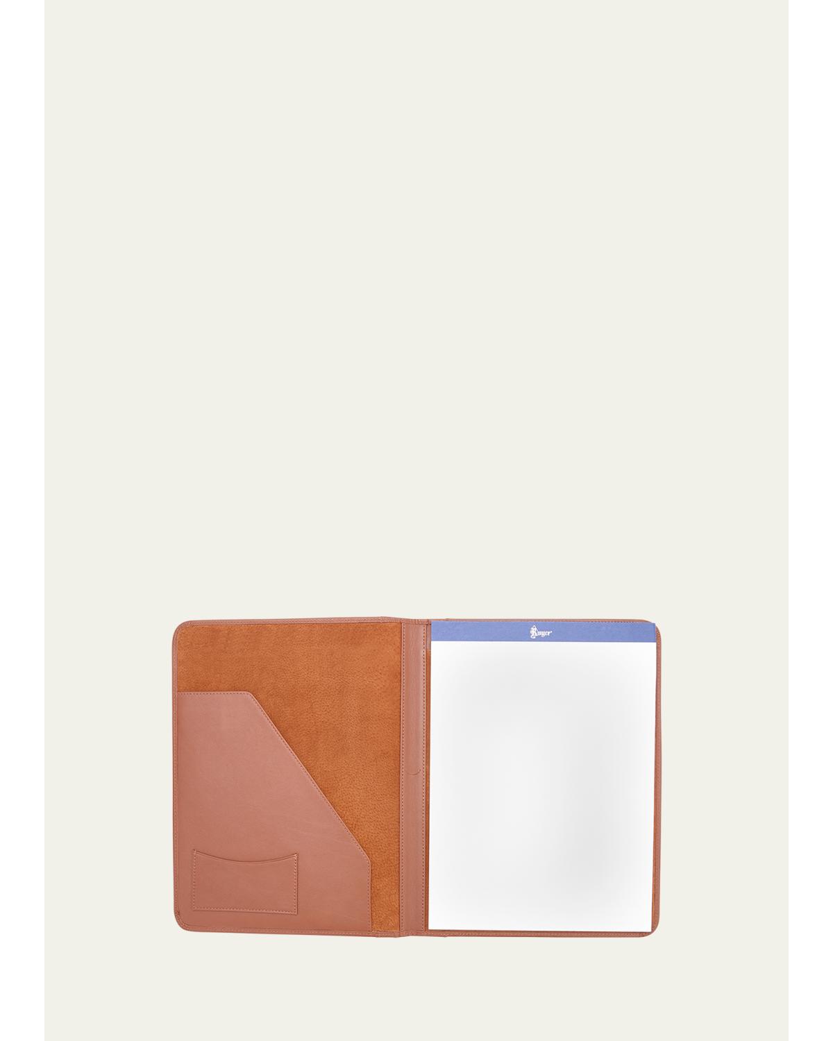 Personalized Suede Lined Leather Writing Portfolio