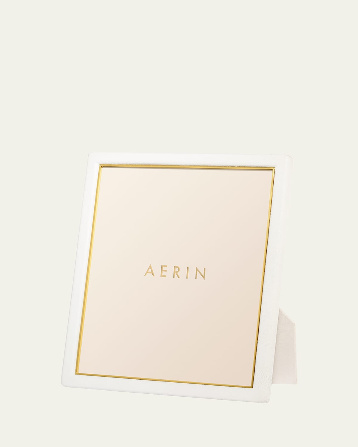 Aerin Piero Leather Photo Frame, 8" X 10" In White