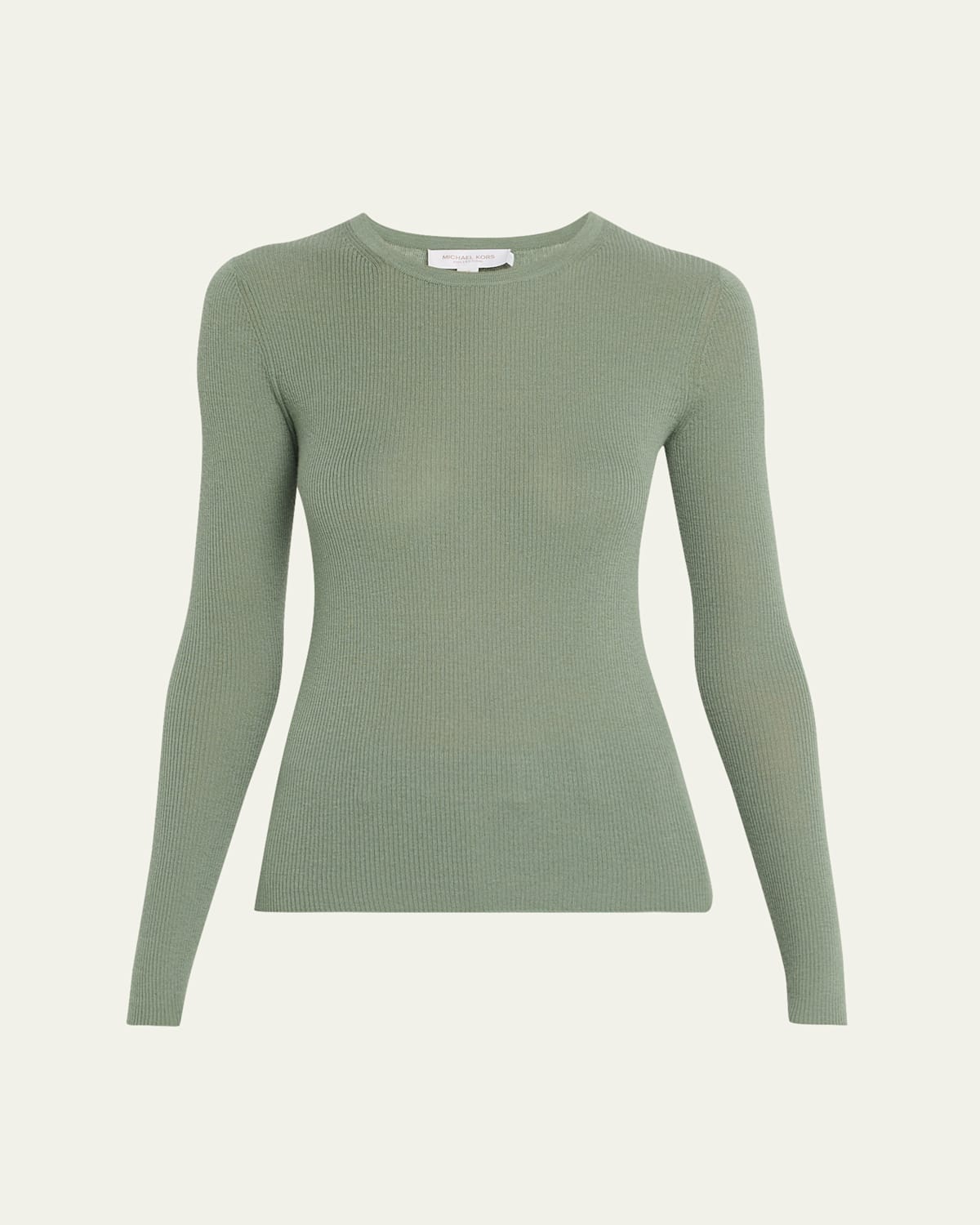 Michael Kors Hutton Ribbed Cashmere Pullover In Multi