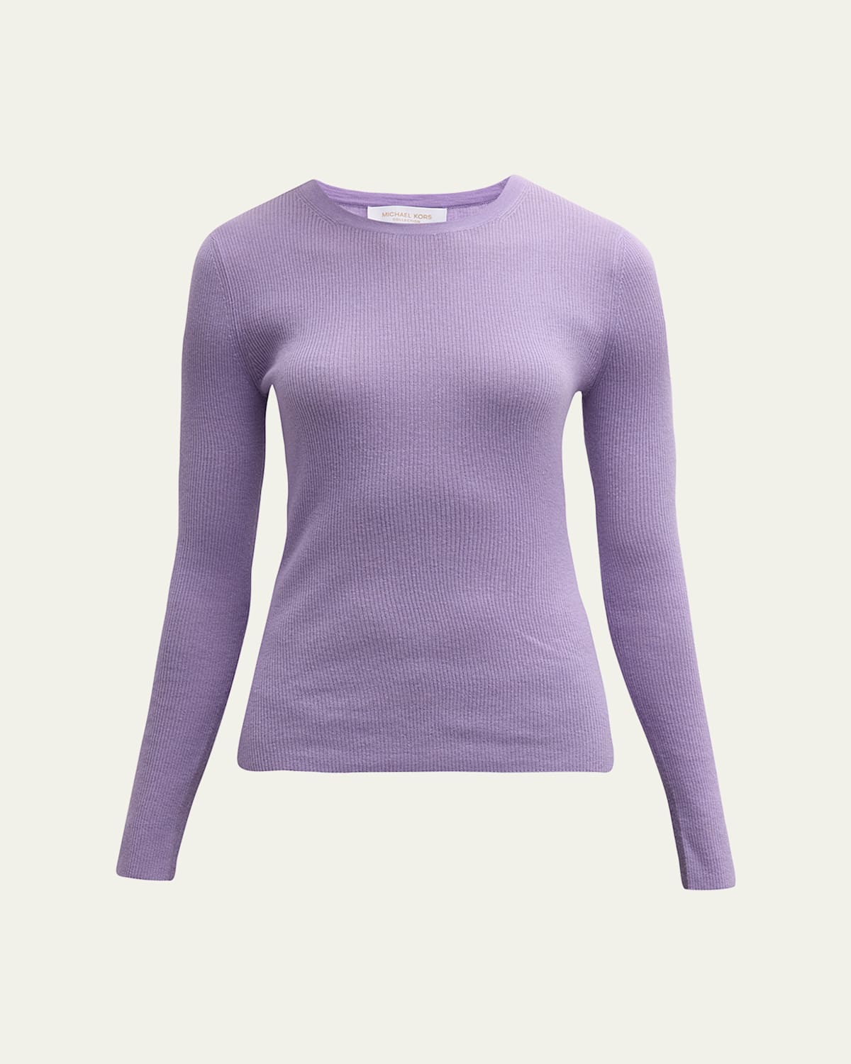 Michael Kors Hutton Cashmere Rib Sweater In Freesia