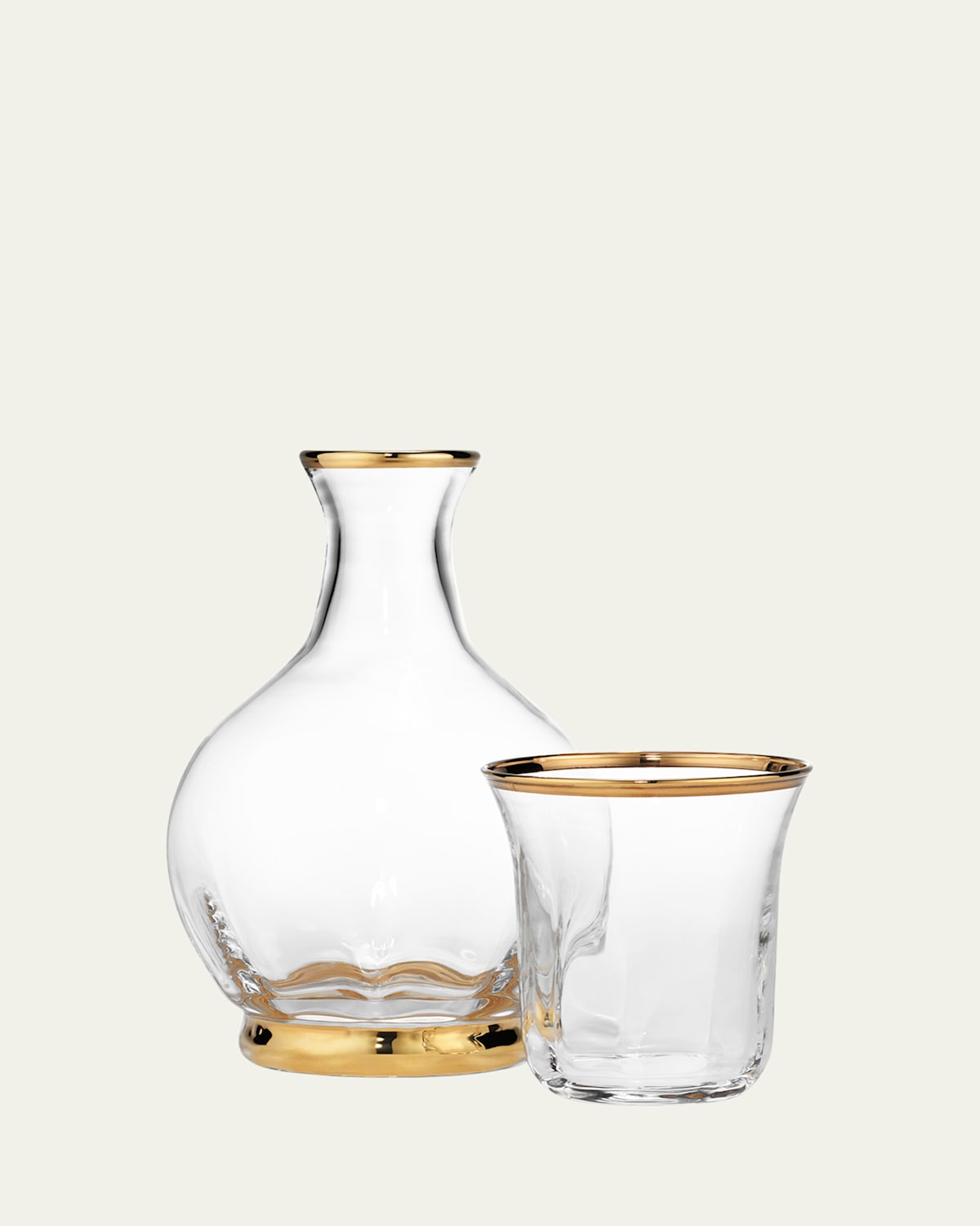 Aerin Sophia Bedside Carafe And Tumbler In Transparent