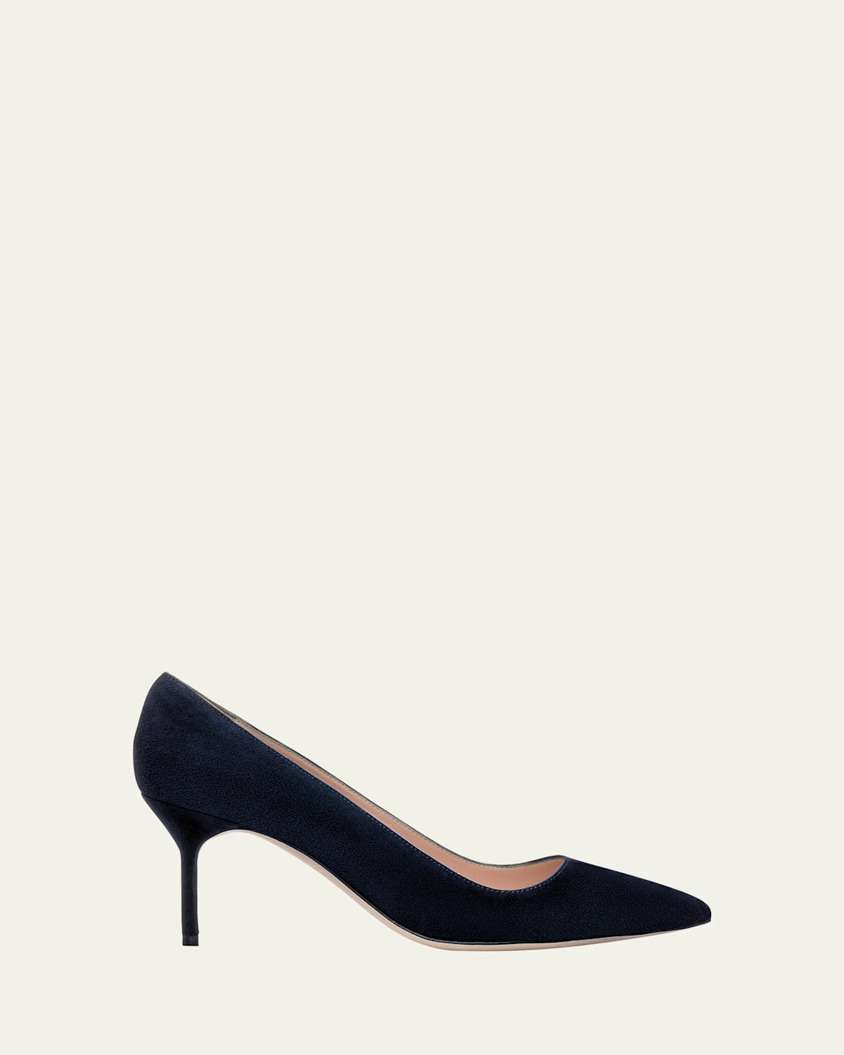 Manolo Blahnik Bb 70mm Suede Stiletto Pumps In Navy