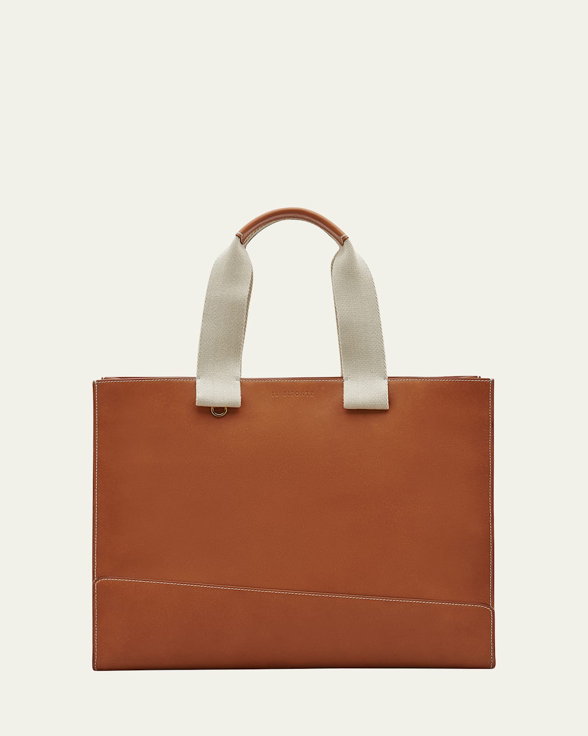 Il Bisonte Sole Large Leather Tote Bag In Natural