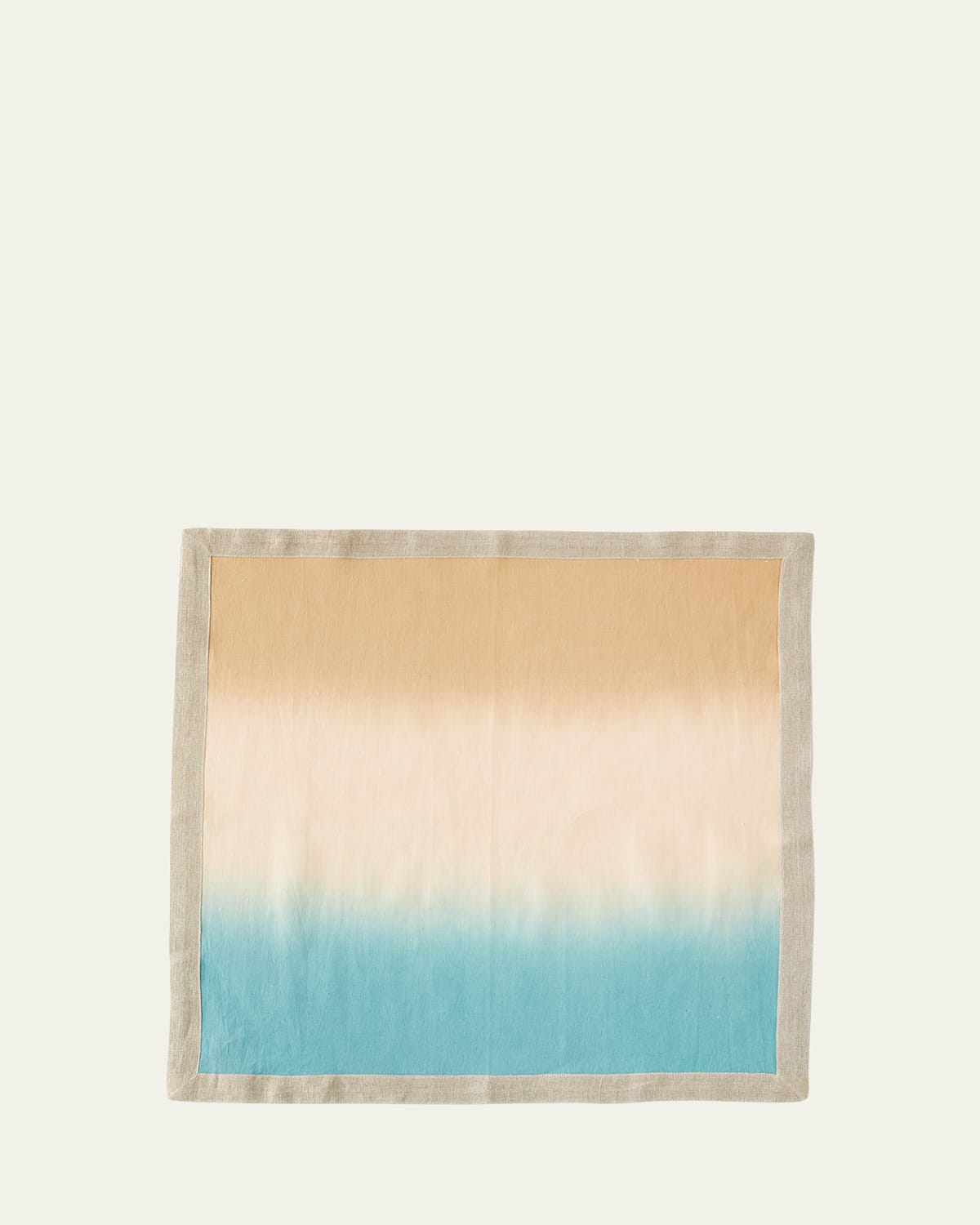Kim Seybert Dip-dye Napkin In Natural/seafoam