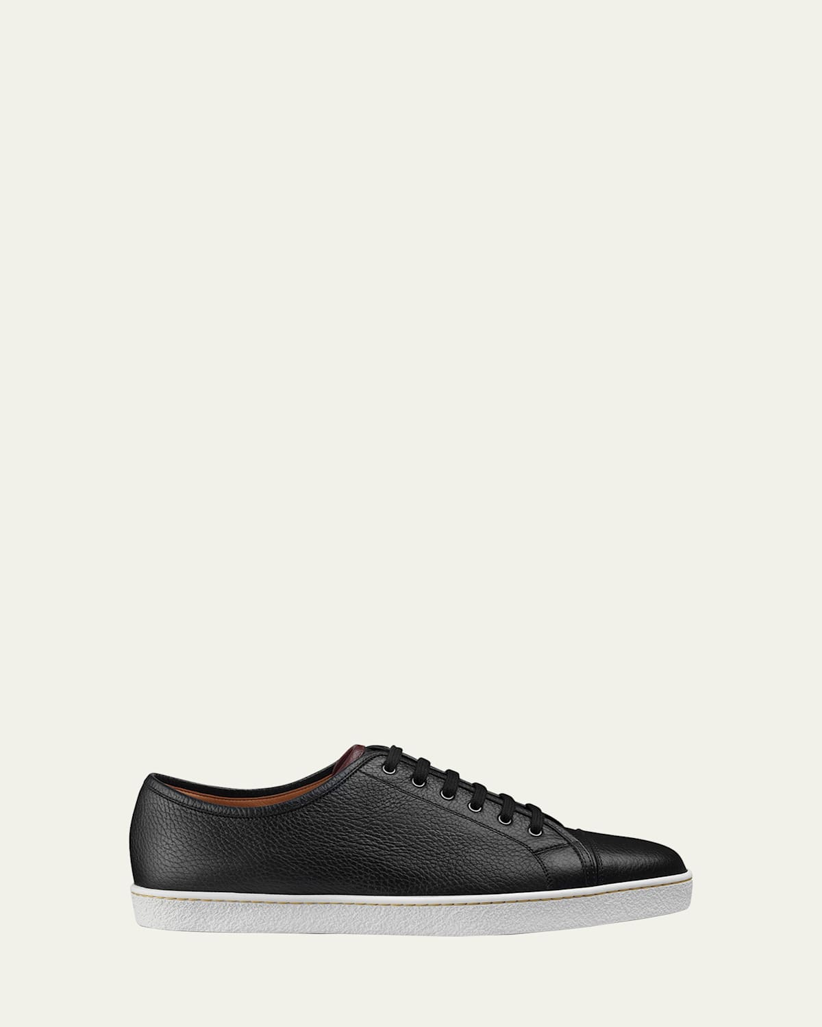 Men's Textured Leather Low-Top Sneakers