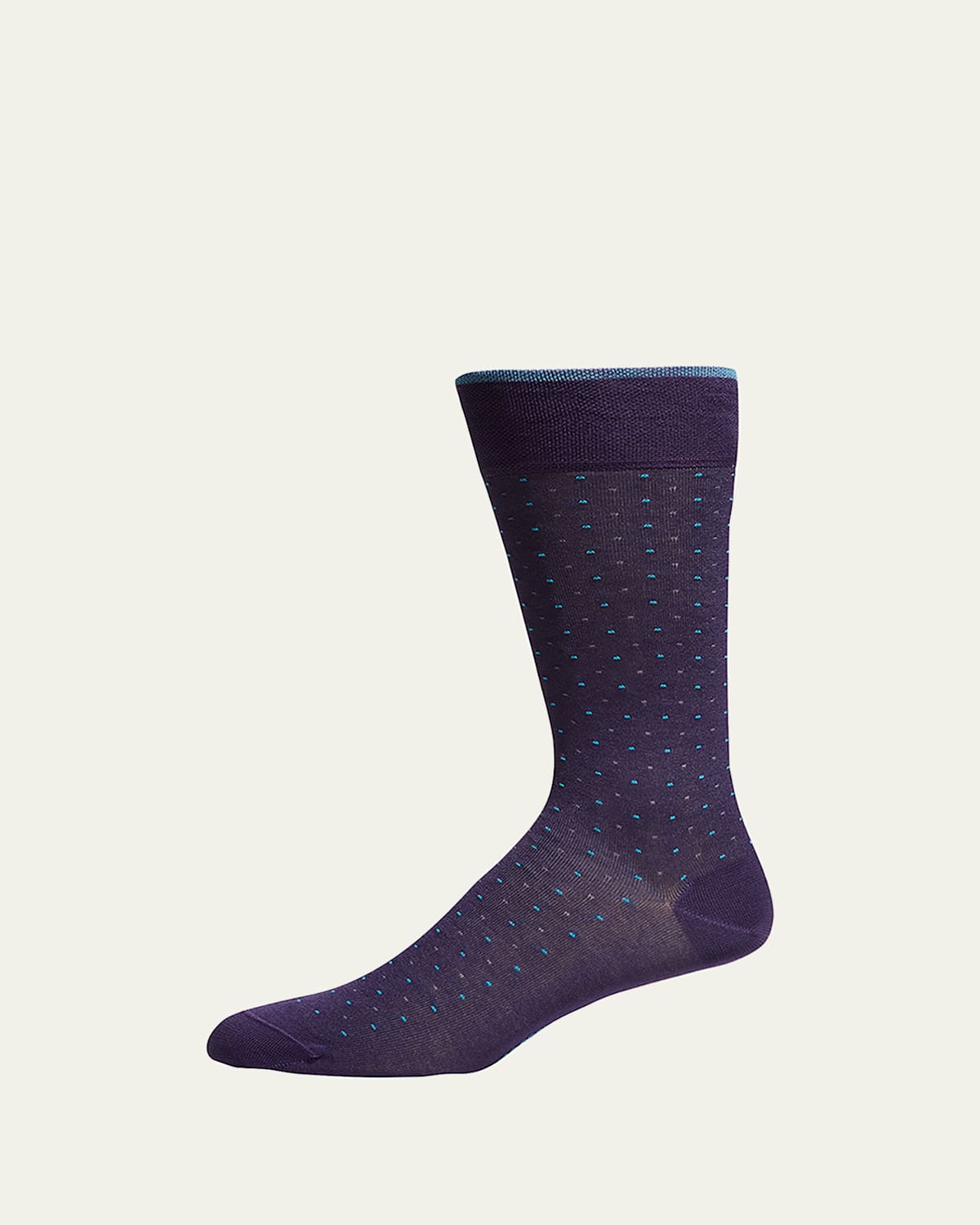 Men's Small Dot Cotton Crew Socks