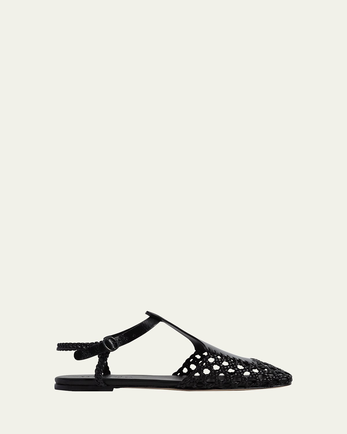 Reixa Hand-Woven Flat T-Bar Sandals