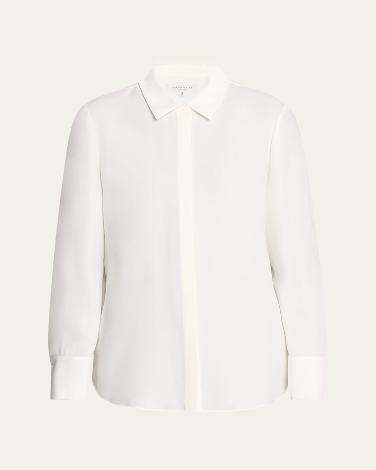 Scottie Silk Button-Down Blouse