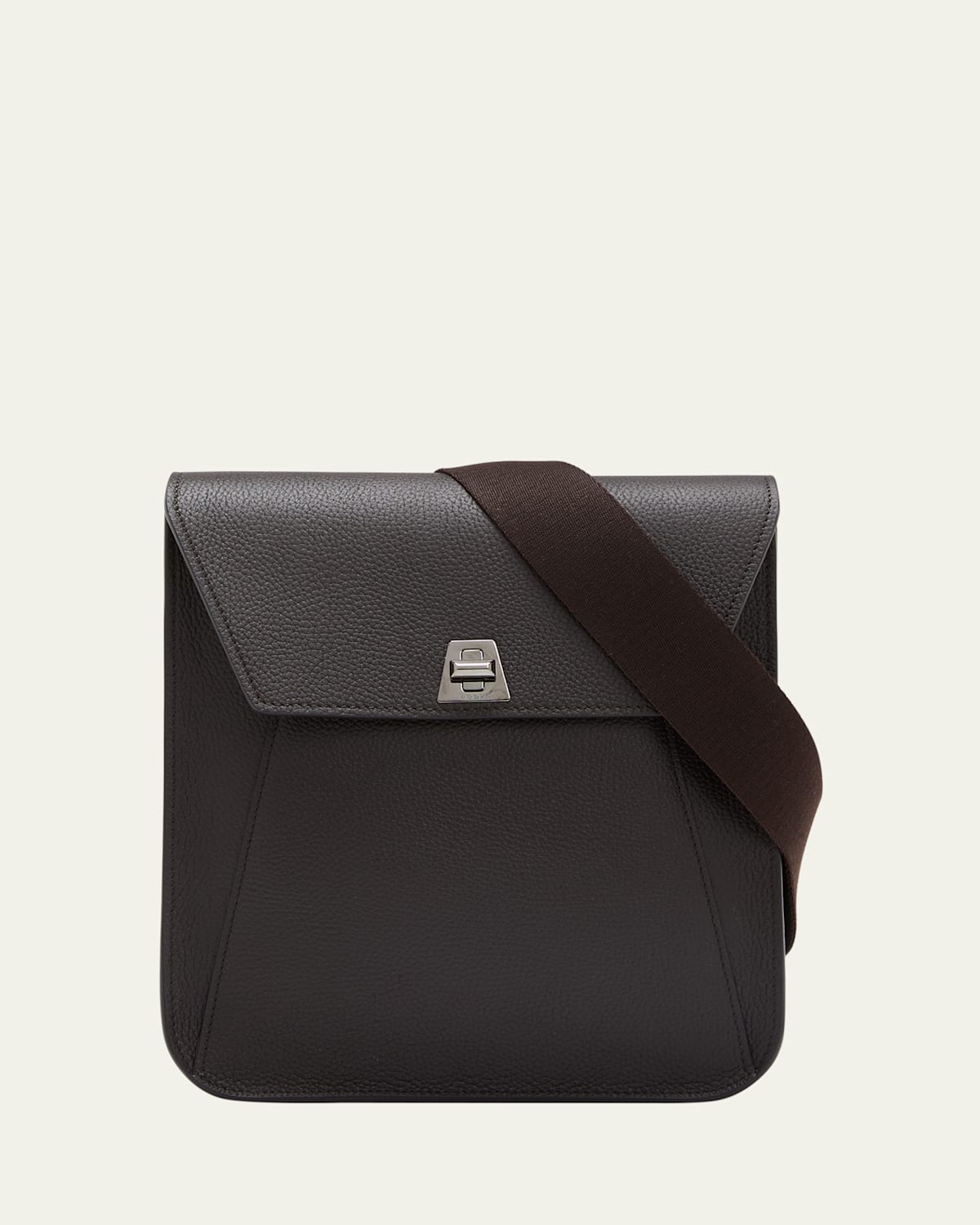Akris Anouk Small Leather Messenger Bag In Mocca