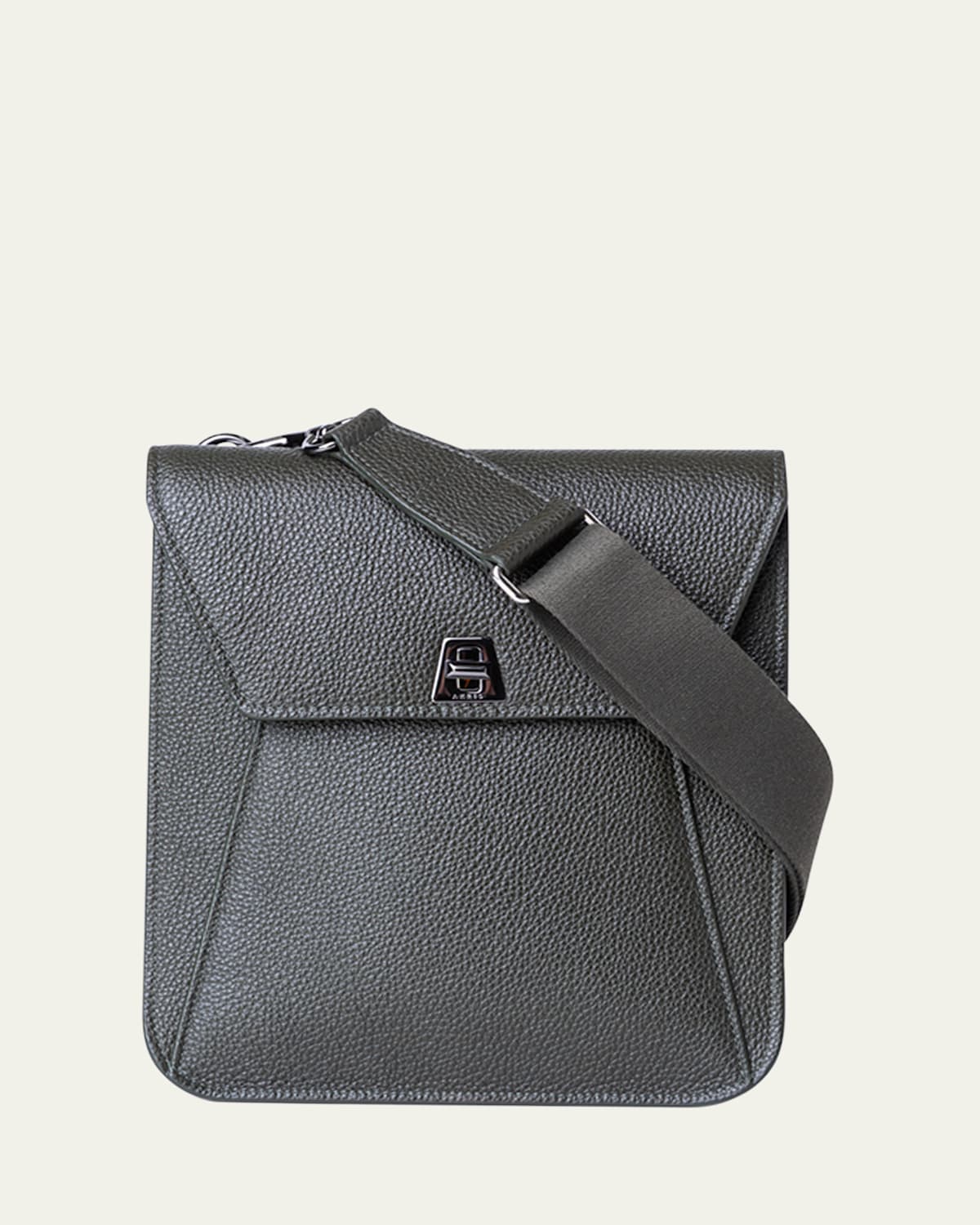 AKRIS ANOUK SMALL LEATHER MESSENGER BAG 