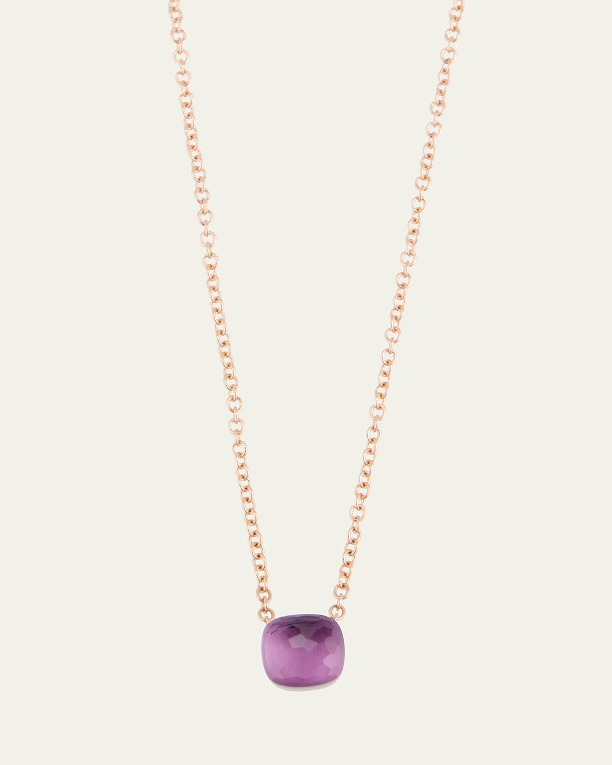 18K Gold Nudo Pendant with Amethyst